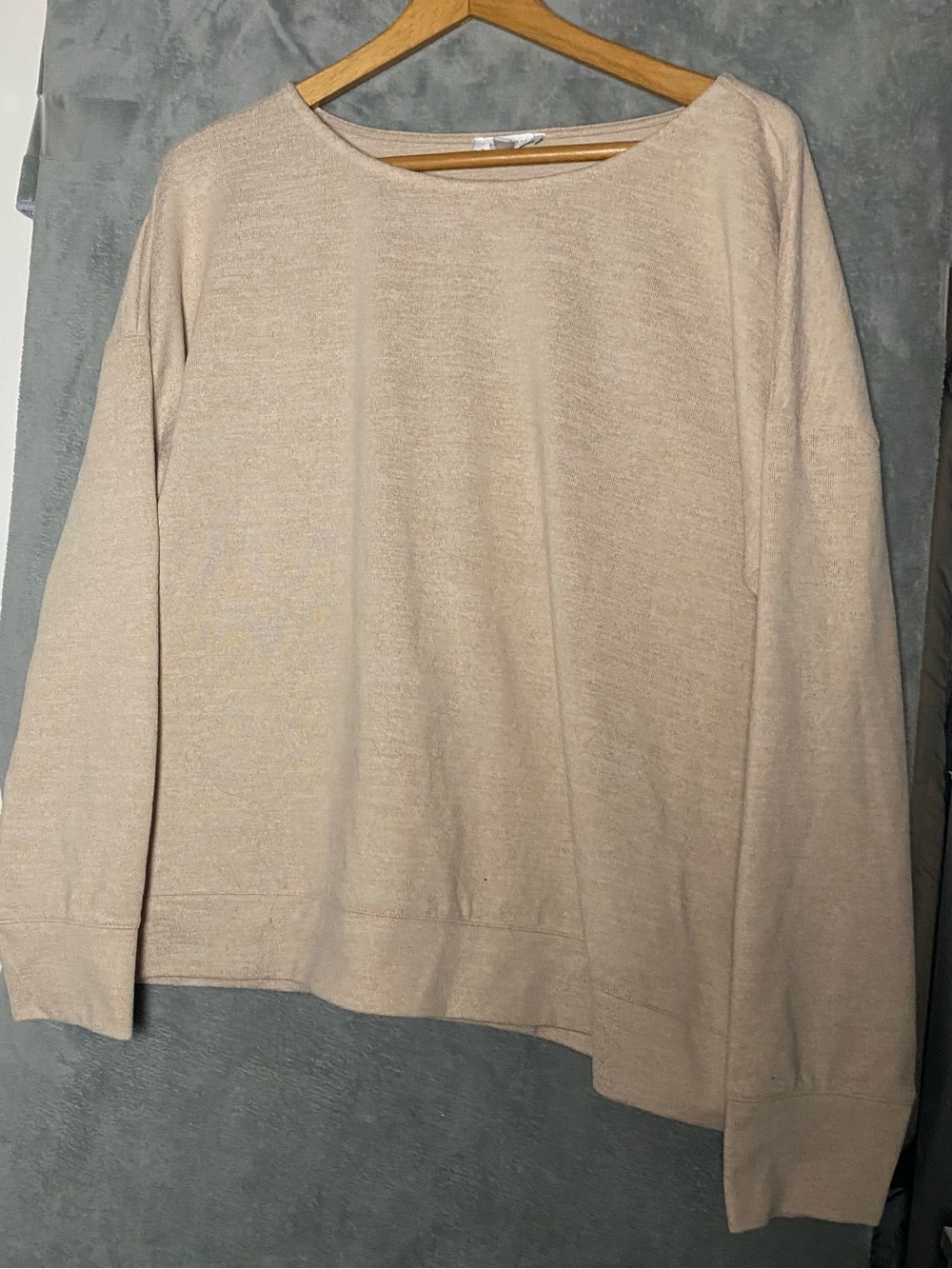 Haven well within Relaxed Scoop-Neck Women's Sweater in Taupe comfy cozy casual